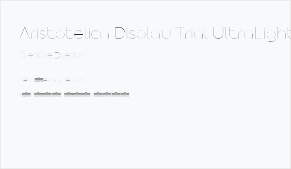 Aristotelica Display Trial UltraLight Business Card