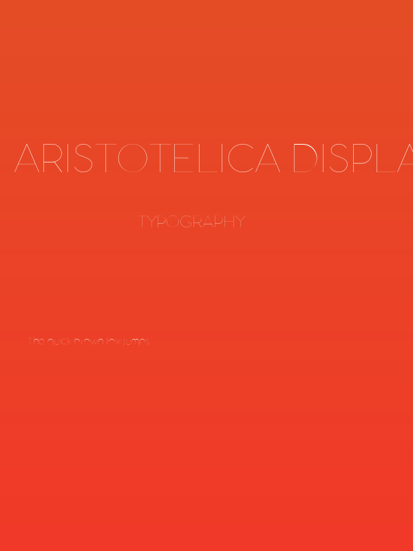 Aristotelica Display Trial UltraLight Poster