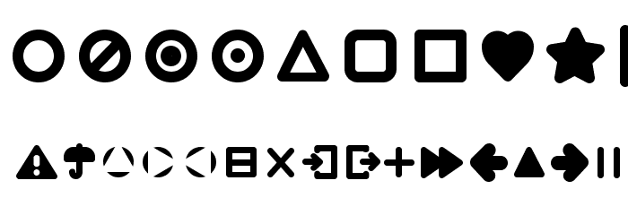 Aristotelica Icons Bold Font OTHER CHARS