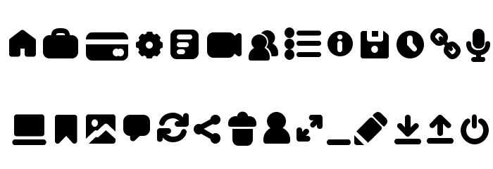 Aristotelica Icons Bold Font LOWERCASE
