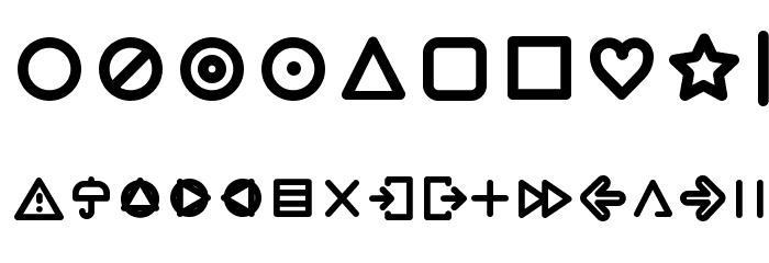 Aristotelica Icons DemiBold Schriftart Anderer Schreiben