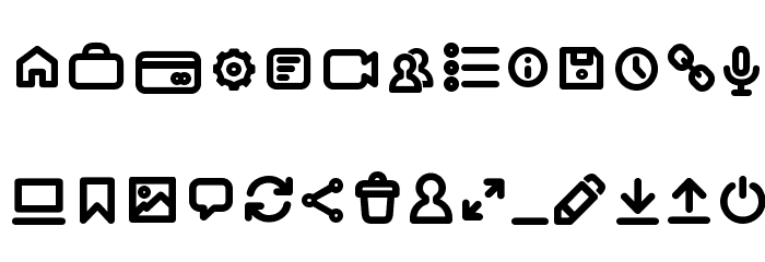 Aristotelica Icons DemiBold Schriftart Kleinbuchstaben