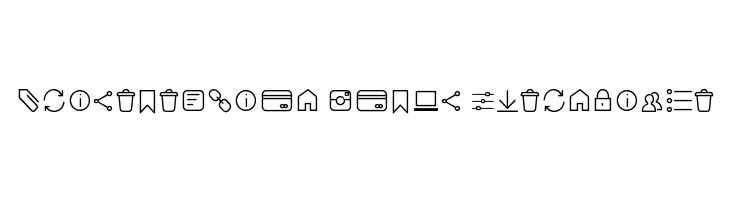 Aristotelica Icons ExtraLight Schriftart