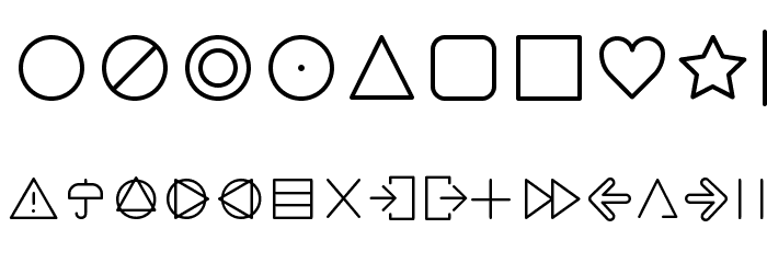 Aristotelica Icons ExtraLight Font OTHER CHARS