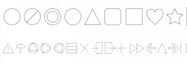 Aristotelica Icons Hairline Font OTHER CHARS