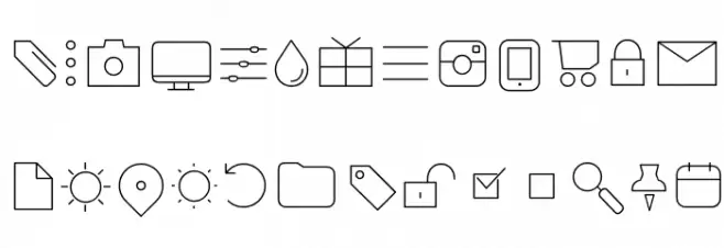 Aristotelica Icons Thin Fonte MAIÚSCULAS