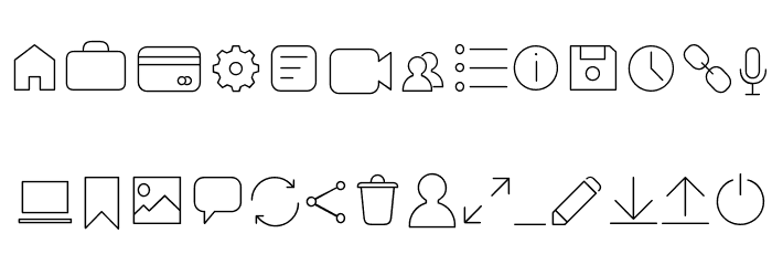 Aristotelica Icons Thin Schriftart Kleinbuchstaben