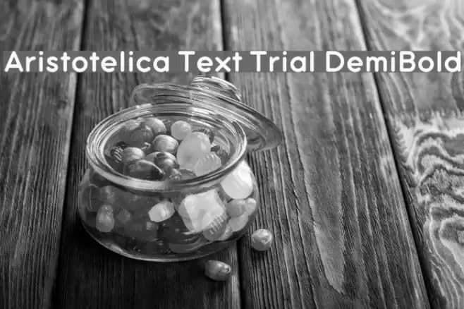 Aristotelica Text Trial DemiBold Font examples