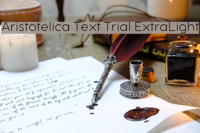 Aristotelica Text Trial ExtraLight Example 2