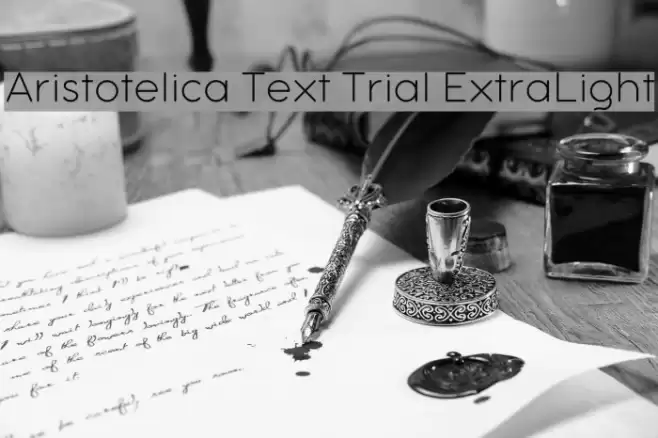 Aristotelica Text Trial ExtraLight Font examples