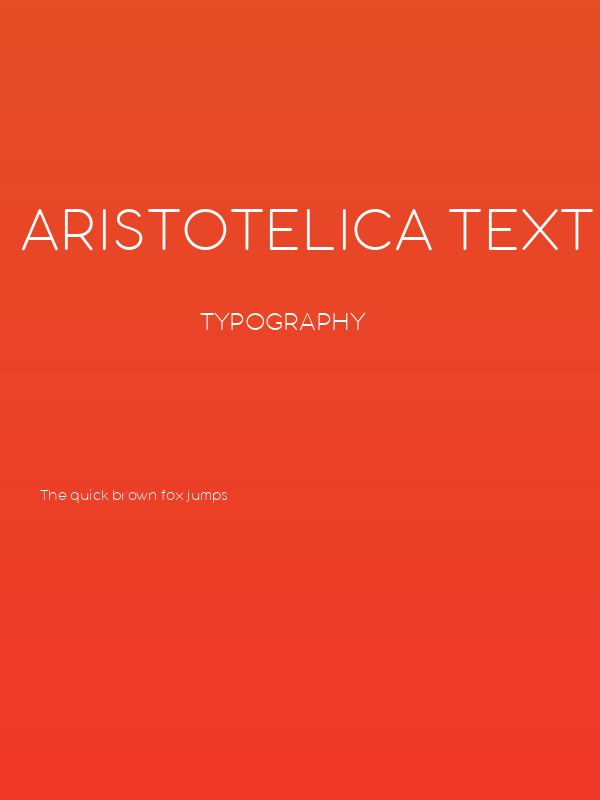 Aristotelica Text Trial ExtraLight Poster