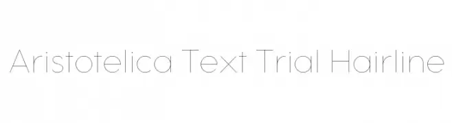 Aristotelica Text Trial Hairline  Fuentes Gratis Descargar