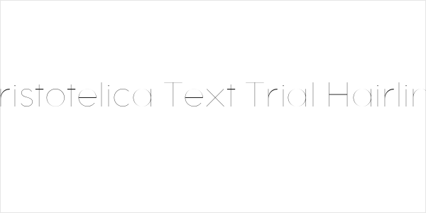 Aristotelica Text Trial Hairline Logo