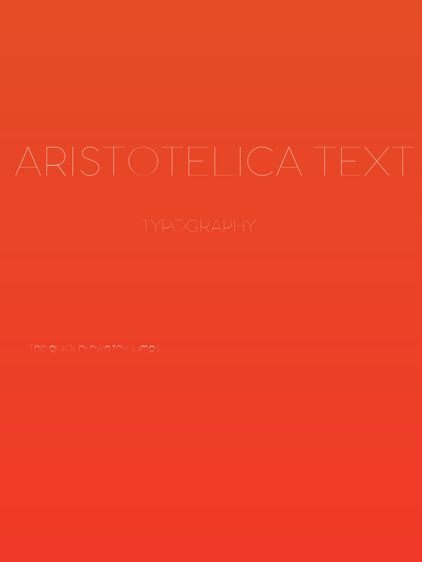 Aristotelica Text Trial Hairline Poster