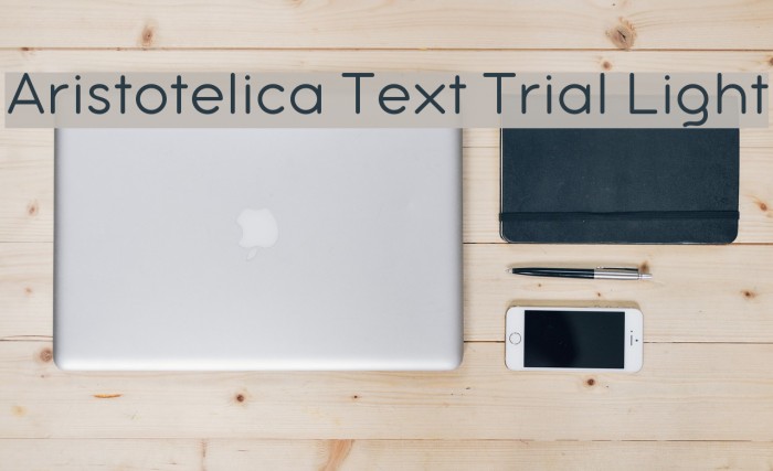 Aristotelica Text Trial Light Font examples
