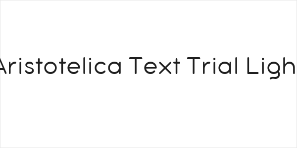 Aristotelica Text Trial Light Logo