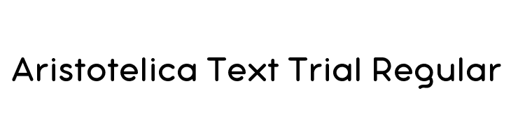 Aristotelica Text Trial Regular Schriftart
