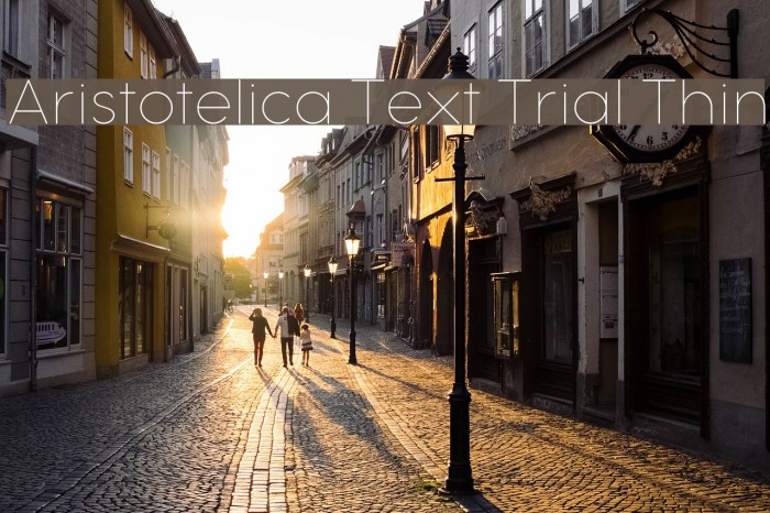 Aristotelica Text Trial Thin Font examples
