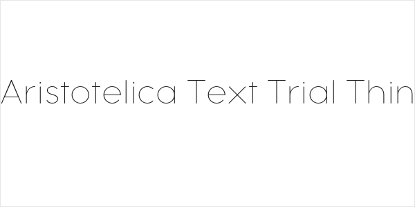 Aristotelica Text Trial Thin Logo