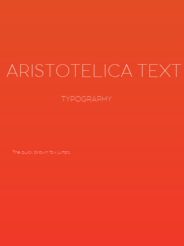 Aristotelica Text Trial Thin Poster