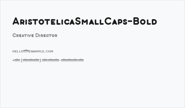 AristotelicaSmallCaps-Bold Business Card