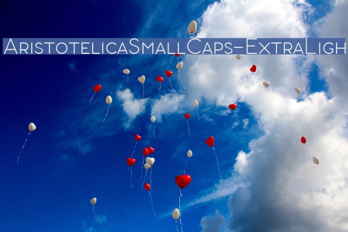 AristotelicaSmallCaps-ExtraLigh Font examples