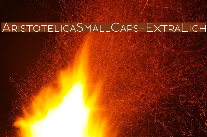 AristotelicaSmallCaps-ExtraLigh Font examples