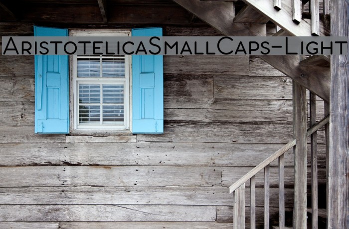 AristotelicaSmallCaps-Light Font examples