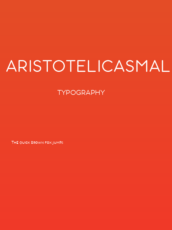 AristotelicaSmallCaps-Light Poster