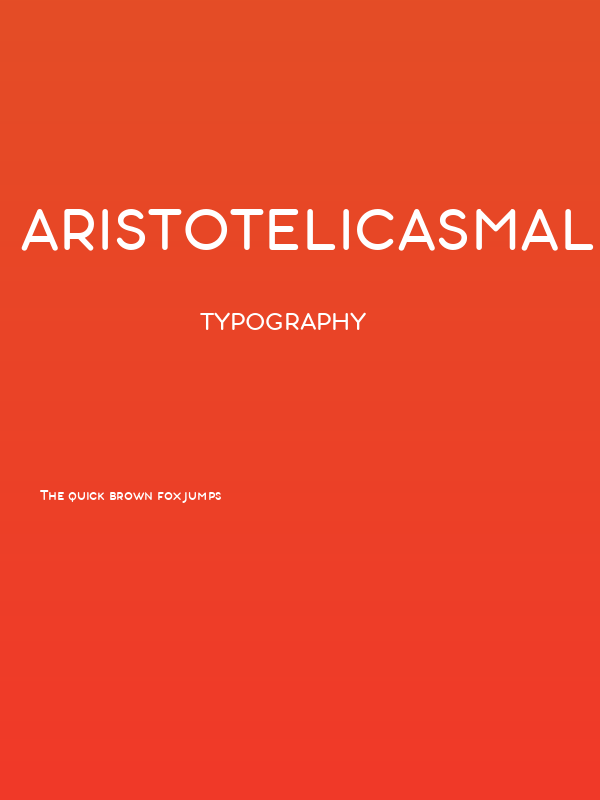 AristotelicaSmallCaps-Regular Poster