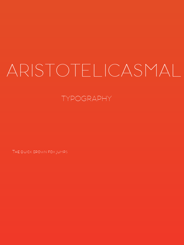 AristotelicaSmallCaps-Thin Poster