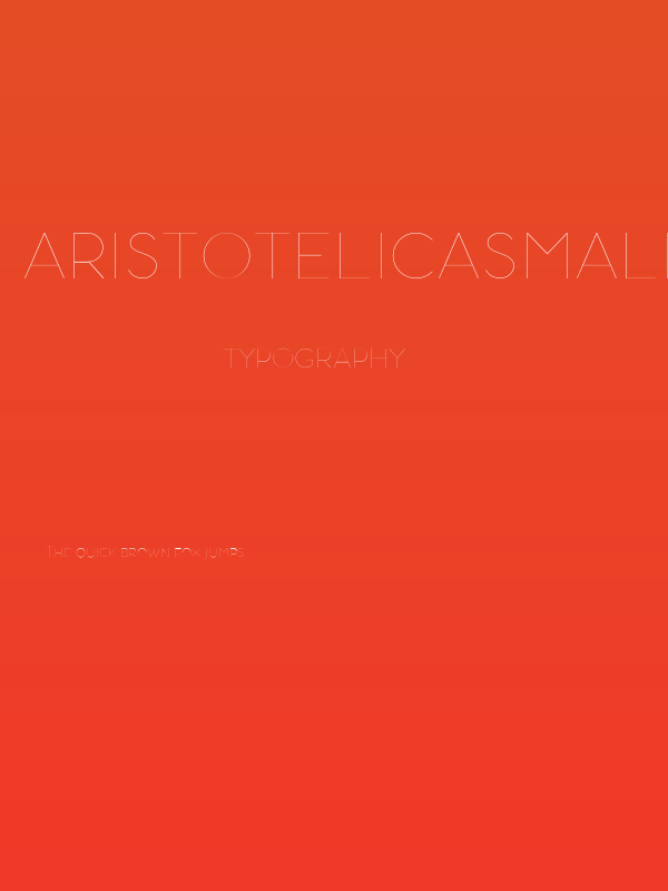 AristotelicaSmallCaps-UltraLigh Poster