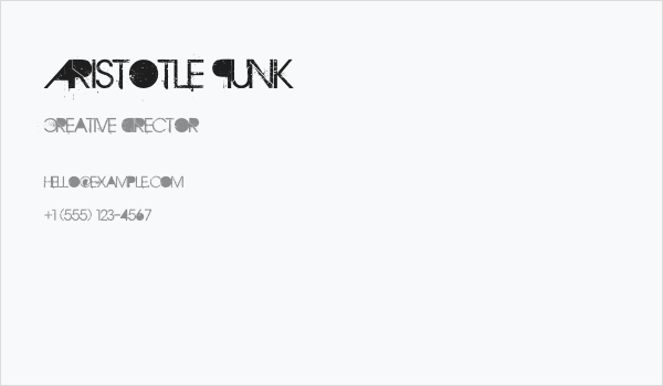 Aristotle Punk Business Card