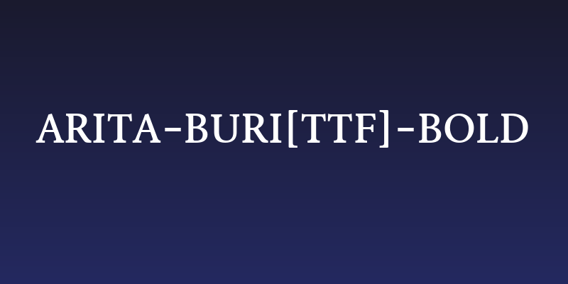 Arita-buri[TTF]-Bold Social Header