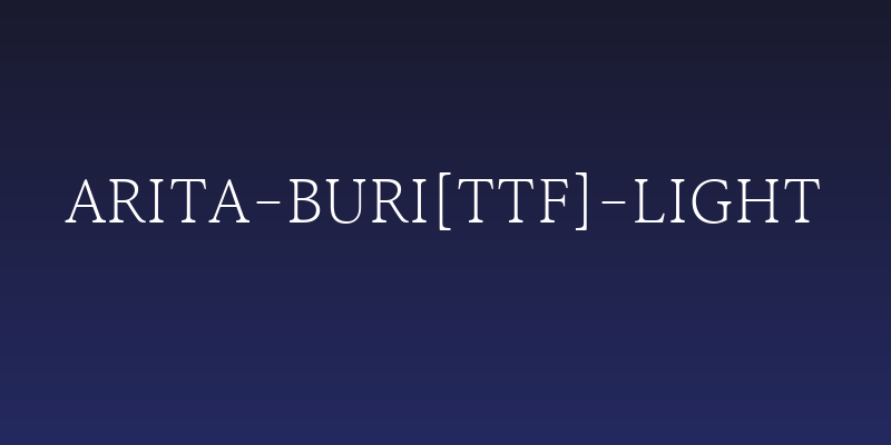 Arita-buri[TTF]-Light Social Header
