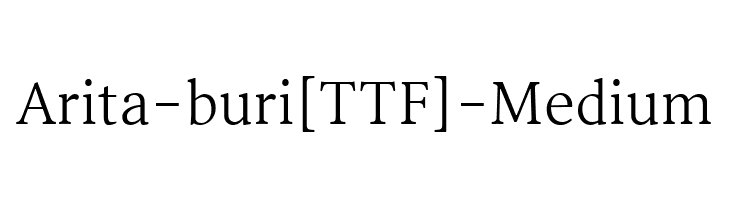 Arita-buri[TTF]-Medium  Frei Schriftart Herunterladen