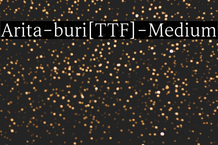 Arita-buri[TTF]-Medium Example 1