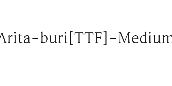 Arita-buri[TTF]-Medium Logo