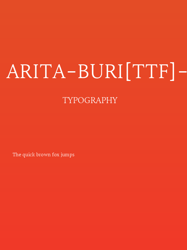 Arita-buri[TTF]-Medium Poster