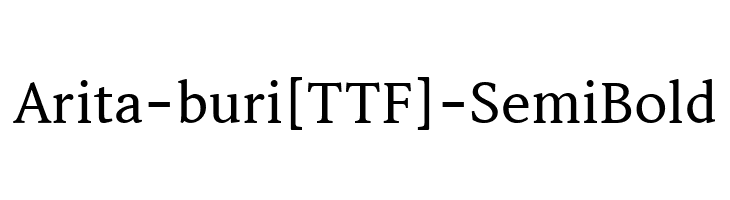 Arita-buri[TTF]-SemiBold  नि: शुल्क फ़ॉन्ट्स डाउनलोड