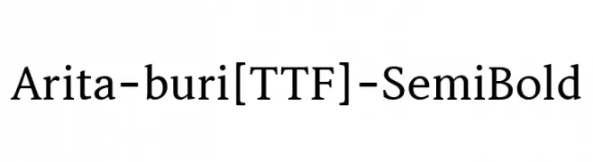 Arita-buri[TTF]-SemiBold  Frei Schriftart Herunterladen