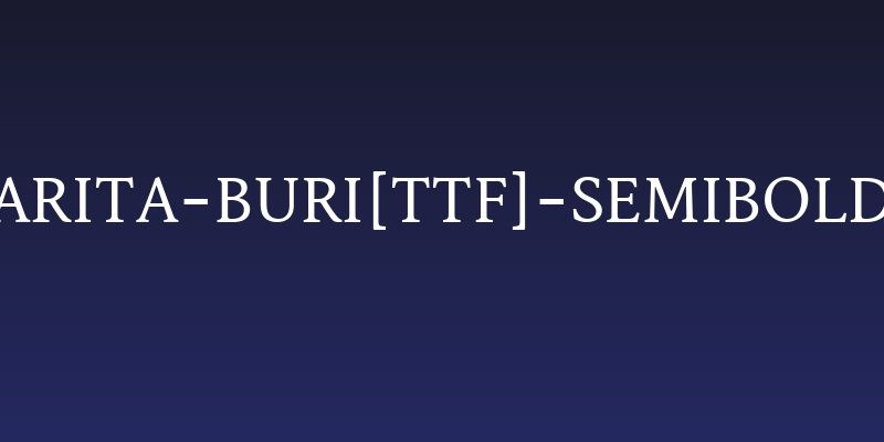 Arita-buri[TTF]-SemiBold Social Header