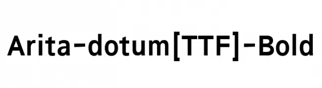 Arita-dotum[TTF]-Bold  Frei Schriftart Herunterladen