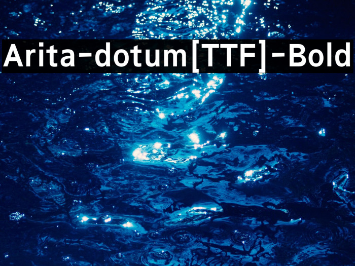 Arita-dotum[TTF]-Bold Example 1