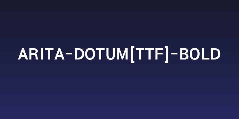Arita-dotum[TTF]-Bold Social Header