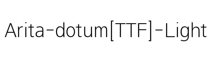 Arita-dotum[TTF]-Light  font caratteri gratis