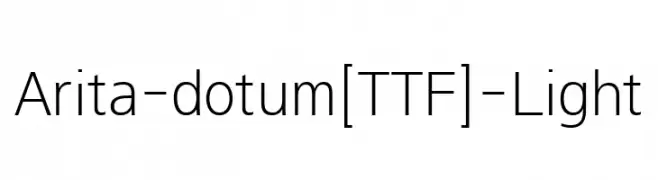 Arita-dotum[TTF]-Light  Frei Schriftart Herunterladen