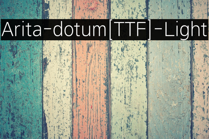 Arita-dotum[TTF]-Light Example 3