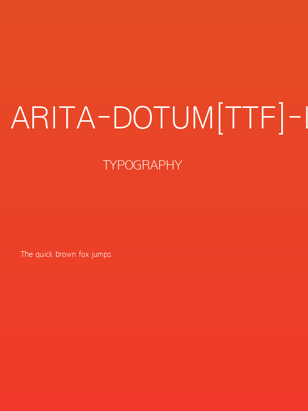 Arita-dotum[TTF]-Light Poster