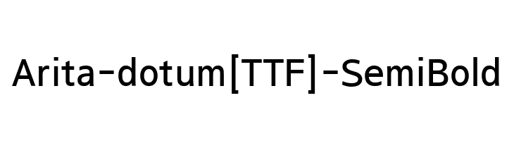 Arita-dotum[TTF]-SemiBold  Скачать бесплатные шрифты
